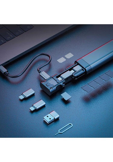 Singree 3'ü 1 Arada Otg Dönüştürücü - Usb Bellek Okuyucu Ve Telefon Tutucu