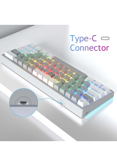 Aula F3261 Type-C Kablolu Rgb Mekanik Klavye