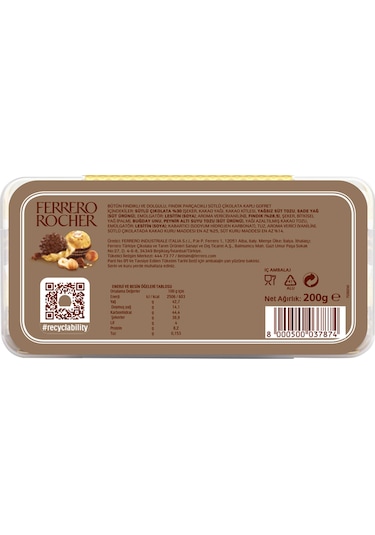 Ferrero Rocher Çikolata 16'lı 200 Gr Ve Raffaello Çikolata 15'li 150 Gr - 2'şer Adet