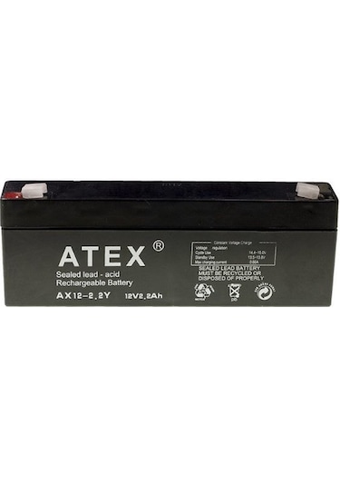 Atex AX-12V 2.2 AH Bakımsız Kuru Akü