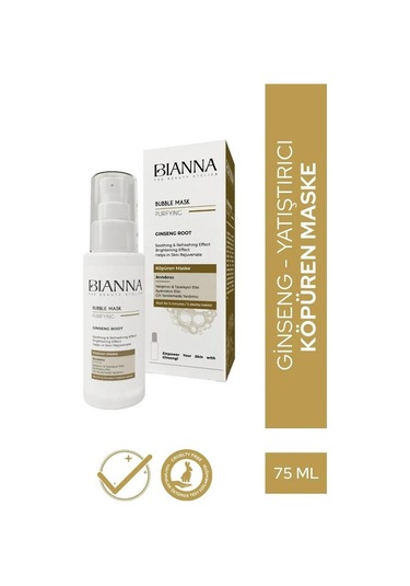 Bianna Bubble Ginseng İçerikli Köpüren Yüz Maskesi 75 ML