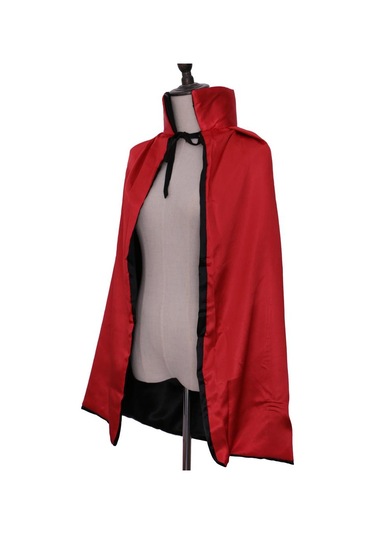 Suntek Yetişkin Çocuklar Saten Sihirbaz Cadı Pelerini 70-santim-kırmızı