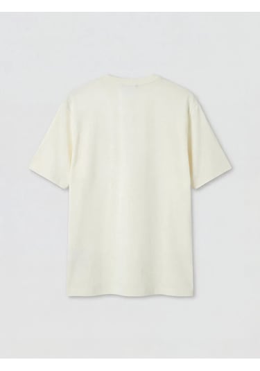 Lc Waikiki Ekru Regular Fit %100 Pamuk Erkek Tişört