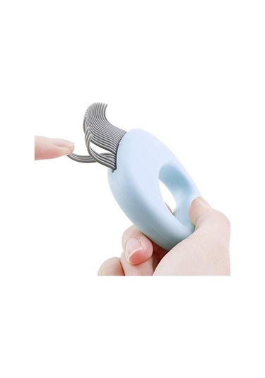 Kedi Tasarımı İle Evcil Hayvan Tarak - Mavi