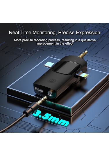 Xindoker Kablosuz Yaka Klips Mikrofonu - Gürültü Engelleme, Düşük Gecikme, Telefon/kamera Uyumlu, 360 Tüm Yönlü Ses Alıcı