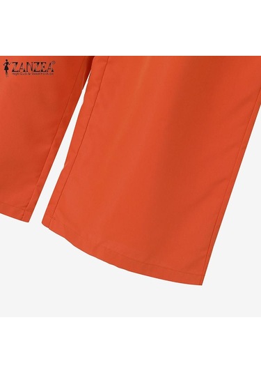 Zanzea Kadın Çiçek Baskı Tankı Üstleri Ve Pantolon Yaz Rahat Iki Parçalı Takım Elbise Seti Turuncu Zanzea Kadın Çiçek Baskı Tankı Üstleri Ve Pantolon Yaz Rahat Iki Parçalı Takım Elbise Seti Turuncu