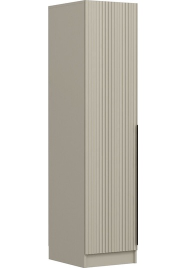 Minar Kale 1 Kapaklı Dolap Çizgili Mebran 210cm - Kumtaşı/kumtaşı - Askılıklı Kumtaşı