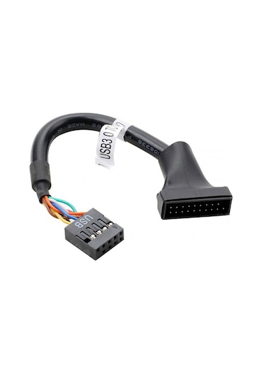Usb 3.0 19 Pin Erkek To 9 Pin Usb 2.0 Dişi Çevirici Kablo 15cm