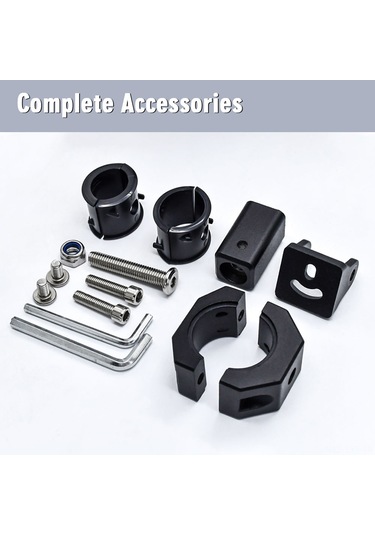 Youtek Motorsiklet Işık Ayaklığı, 360 Derece Ayarlanabilir, Kaymazsız Nilon Halka, Alüminyum Alaşımlı, Tam Aksesuarlar, 2 Adet