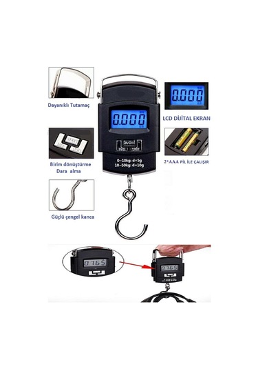Büro Ev Ofis Depo Mağaza İçin 50kg-10gr Hassas Dijital El Kantarı