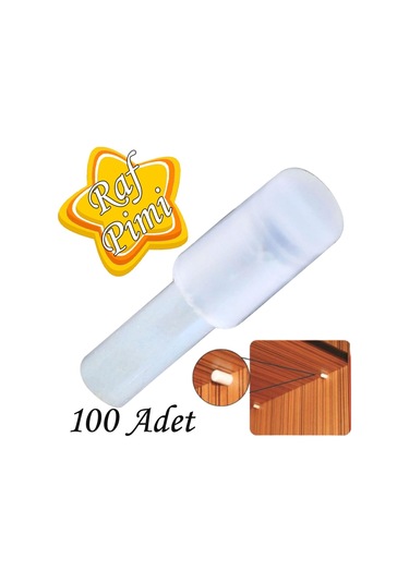 Raf Pimi Plastik Başlı Cam Tutucu Çivisi Mobilya Dolap Pimi Şeffaf 100 Adet