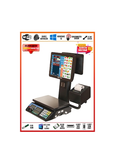 Barkod Sistemi Pos Terazi Turbo Set