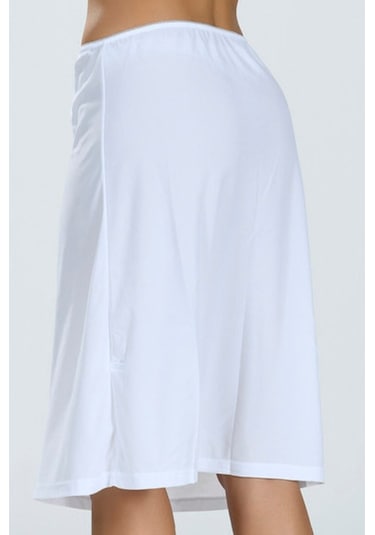 Nbb Kadın Beyaz Diz Altı Jüpon