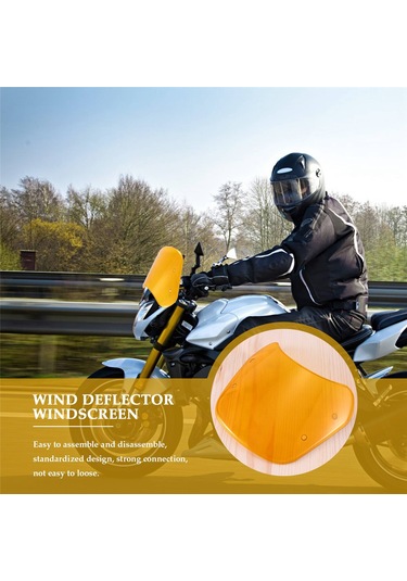 Nayomiglow 1 Takım Motosiklet Ön Camı 5-7 İnç Far Rüzgar Deflektörü Ön Camı Evrensel Honda Yamaha Kawasaki Suzuki İçin