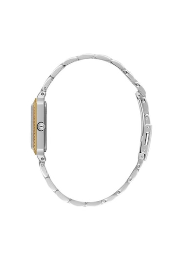 Danıel Kleın Dk102-dk.1.13970-4 Altın Kaplama Yeşil Kadran Dikdörtgen Taşlı Kadın Kol Saati Gümüş