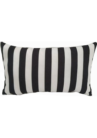 Kırlent Dunyası Dikdörtgen Çizgili Dijital Baskılı Kırlent Kılıf