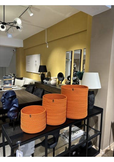 Rover Çok Amaçlı Düzenleyici Sepet, Saksılık, Organizer 3'lü Set Turuncu