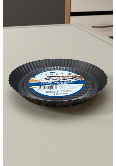 Delikli Teflon Turta Tart Kalıbı 26 Cm Siyah