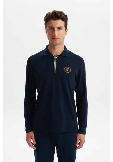 Arma Erkek Slim Fit Fermuarlı Polo Yaka Sweatshirt İnce Modal Pamuk Elastan Karışımlı Örme İnterlok Kumaş K30554989102 Lacivert Arma Erkek Slim Fit Fermuarlı Polo Yaka Sweatshirt İnce Modal Pamuk Elastan Karışımlı Örme İnterlok Kumaş K30554989102 Lacivert