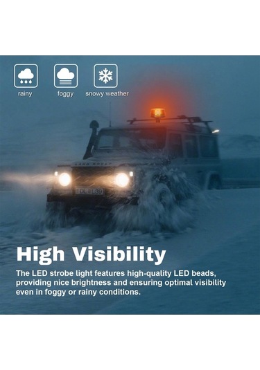 Artfulabode Yanıp Sönen Traktör Led Işıkları, Su Geçirmez Forklift Aydınlatma, 12-24v Fm İnşaat Güvenlik Aracı Feneri