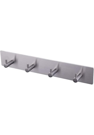 Deltahome Paslanmaz Çelik 4 Topuzlu Askı - Askılık Inox Metalik