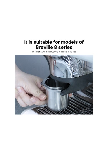 Wezone Breville 8 Serisi İçin 54mm 304 Paslanmaz Çelik Kahve Tozu Toplayıcı, Bağımsız Toz Verme, İki Kulaklı Tasarım, Profesyonel Kahve Aleti Diğer