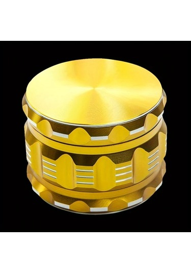 Elmpaly 63mm 4 Katmanlı Altın Renk Alüminyum Grinder - Manuel Kullanım Dayanıklı Taşınabilir