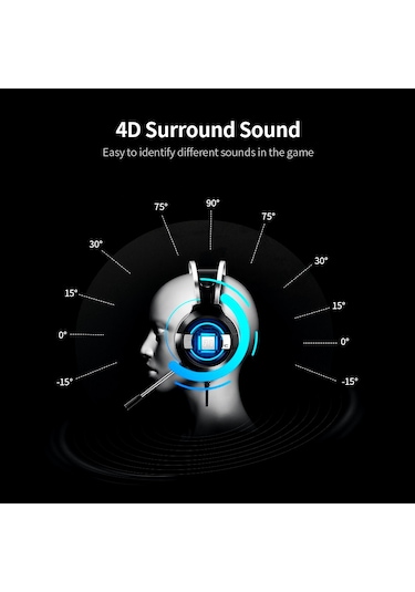 Skycity Mc Oyun Kulaklığı: 50mm Hoparlörlü, Tüm Yönlü Mikrofonlu, Renkli Işık Özelliği, Bilgisayar Uyumlu Oyun Kulaklığı