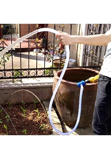 Cbtx J137 Ev Küçük Kendinden Emişli Santrifüj Pompa Elektrikli Matkap Su Pompası Mavi 001