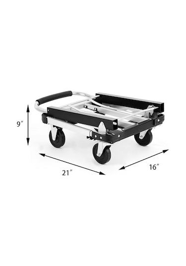 Balatlı 150 KG Katlanabilir Portatif Paket Ve Yük Taşıma Arabası