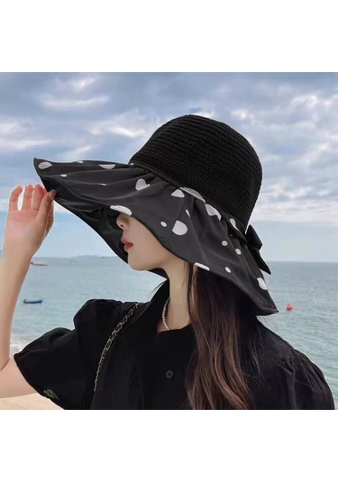 Kadınlar İçin Geniş Kenarlı Uv Koruyucu Siyah Güneş Şapkası Yüz Ve Cilt Koruma Sağlayan Şık Ve Fonksiyonel Aksesuar Pembe