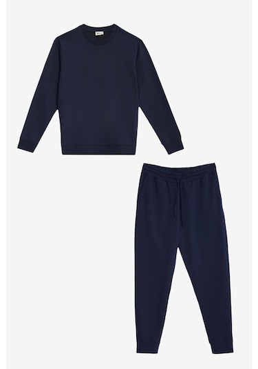 AC&Co / Altınyıldız Classics Erkek 2 İplik Pamuklu Standart Fit Normal Kesim Eşofman Takımı Paketi Lacivert