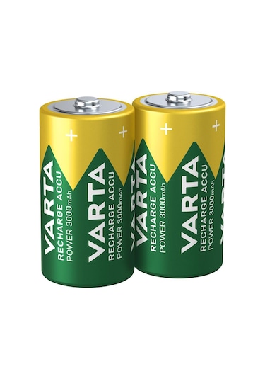 Varta Hr14 3000mah C Orta Boy 1.2 Volt Ni-mh Şarjlı Pil 2li Paket Şarj Edilebilir