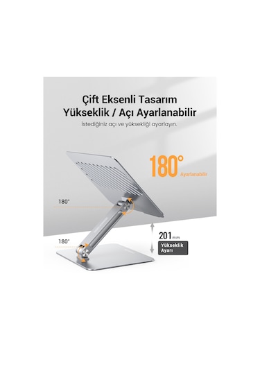 Ugreen Yükseklik Ve Açı Ayarlı Alüminyum Tablet Notebook Standı, 40291