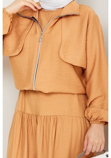 Milda Ceket Elbise İkili Takım 1579 - Vizon Vizon