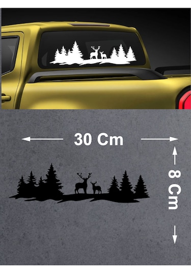 Avcı Kamp Doğa Sticker - 4x4 Off Road Adventure Kamp Sticker - 00046 30x8 Cm