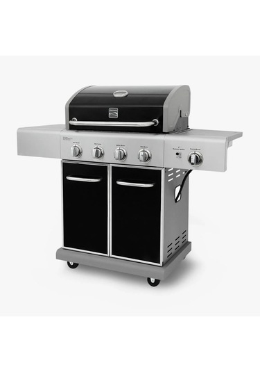 Kenmore Gazlı Barbekü 4 Ocaklı Siyah - Metal Siyah Çelik