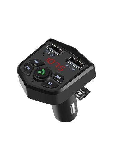 Springsun Siyah Oto Bluetooth V5.0 Fm Transmitter, 803e Modeli, Çift Usb Hızlı Şarj, Mp3 Çalar, Dayanıklı Ve Kompakt Tasarım