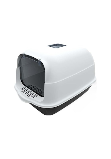 Deodorant Çöp Kutusu Kedi Tepsisi Tamamen Kapalı Evcil Hayvan Çöp Kutusu Plastik Tuvalet, Evcil Hayvan Aksesuarları, Yüksek Kapasiteli Çöp Tepsisi, Temizlik Pembe Pembe Beyaz