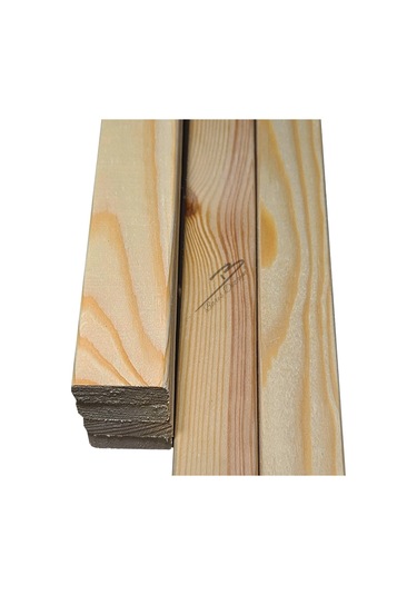 Çam Masif Silinmiş Kuru Tahta Hobi Çıta Oval Kenar