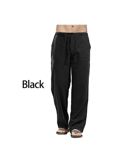 Erkek Nature Pamuk Keten Pantolon Yaz Pantolon 5xl Rahat Erkek Düz Elastik Bel Düz Bol Pantolon Siyah Erkek Nature Pamuk Keten Pantolon Yaz Pantolon 5xl Rahat Erkek Düz Elastik Bel Düz Bol Pantolon Siyah
