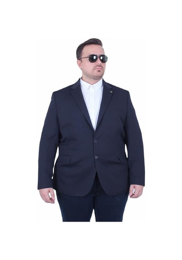 Starbattal Erkek Büyük Beden 4 Drop Blazer Zaha Ceket 500603 Lacıvert Lacivert
