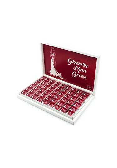 İsme Özel Kına Gecesi Çikolatası 144 Adet Napoliten Çikolata