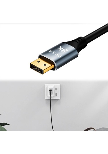 Homyl 8k Dp Kablo 3 Metre Kurulumu Kolay Erkekten Erkeğe Sağlam