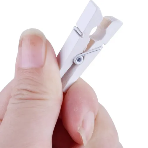 Mobgift 100'lü Beyaz Ahşap Mandal 2.5cm 10'lu Paket-1000 Adet