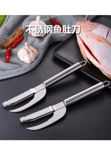 Hfambition Evde Balık Ve Kanatlı Hayvan İşlemleri İçin Çelik Bıçak: Ölçek Kırpan, Karın Açan Ve Bağırsak Temizleyici Çok Amaçlı Alet Diğer