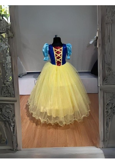 Kız Çocuk Pamuk Prenses Kostümü-13690 Sarı