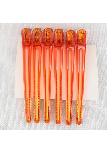 Suntek 10 Adet Kuaför Salonu Kesit Klipleri Kelepçeleri Turuncu Turuncu