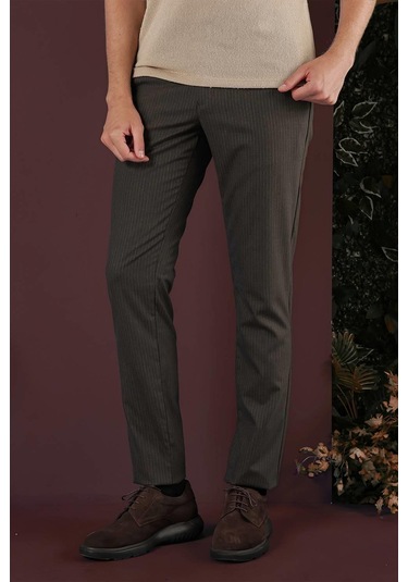 Efor P 1136 Slim Fit Kahve Klasik Pantolon Kahverengi