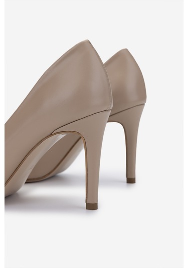 Valmenti Kadın Hakiki Deri Bej Topuklu Ayakkabı 1027 252 Bn Ayk Y25 Nude Dr Bej